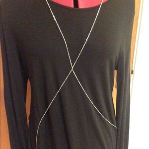 Tobi Black Longsleeve with FREE body chain